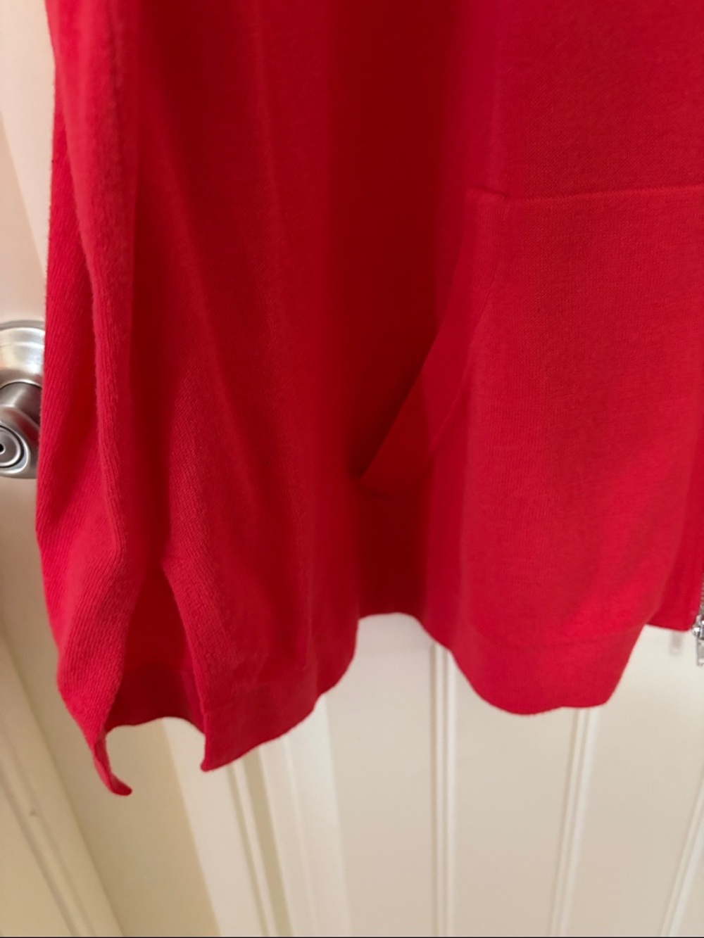 CAbi Red Zip-Front Hooded Cardigan - Picture 7 of 9
